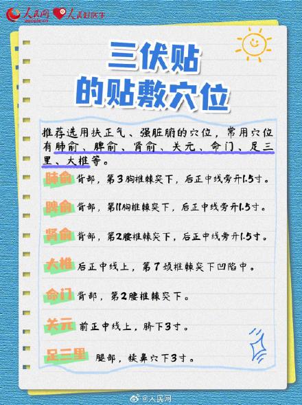 请查收!三伏贴使用指南 请查收!三伏贴使用指南