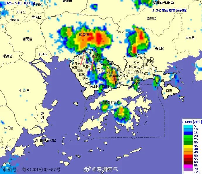 深圳市分区雷雨大风黄色预警生效中！
