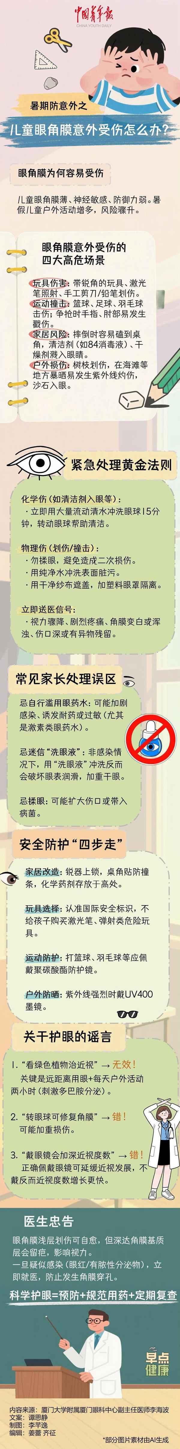 暑期防意外之儿童眼角膜意外受伤怎么办？