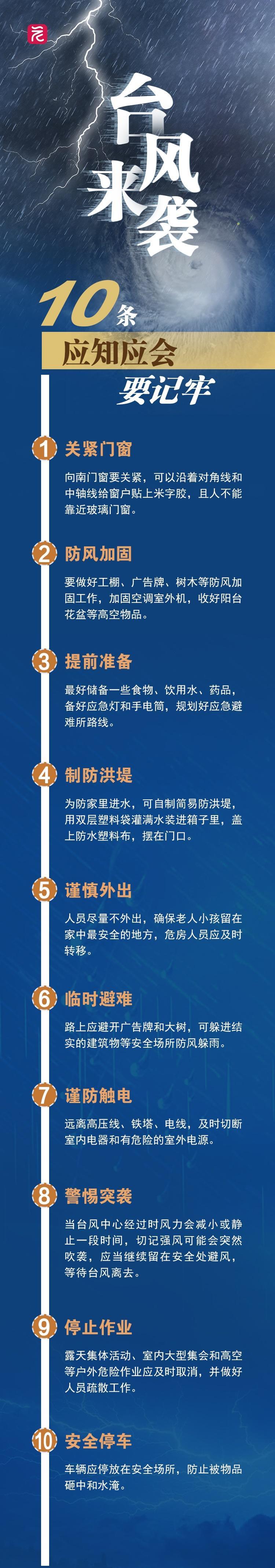 台风来袭，10条应知应会要记牢