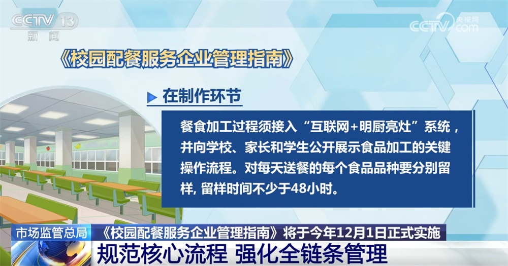 校园配餐领域首个国家标准最大限度保障广大师生“舌尖上的安全”