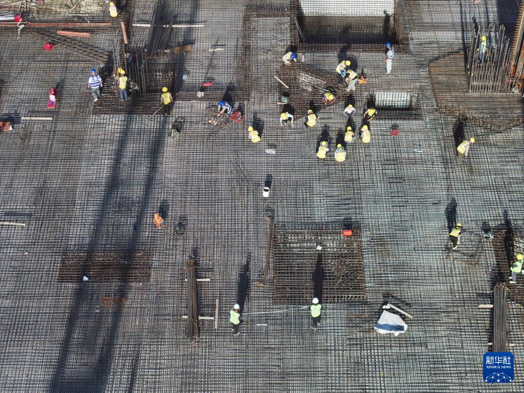 新建上海至南京至合肥高铁南通站站房施工稳步推进