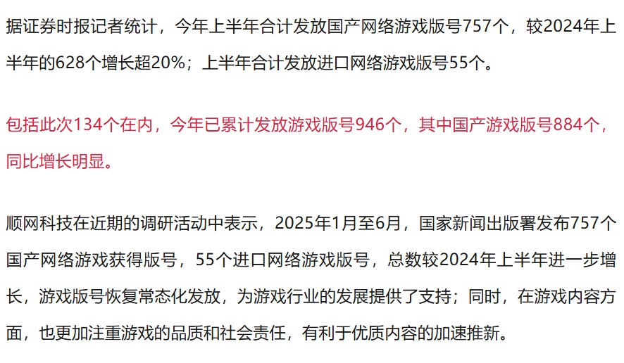 134个，新一批游戏版号来了！