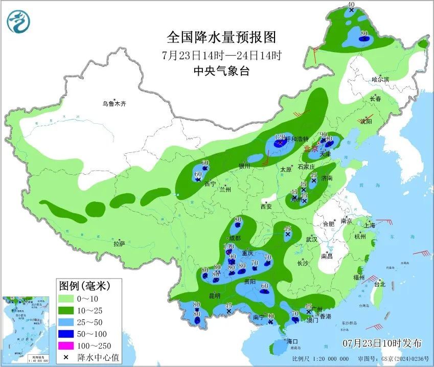 今天天津中到大雨！降雨时间——