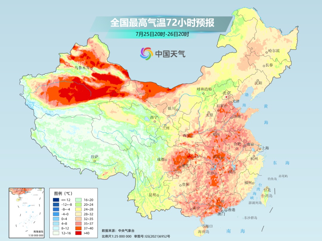 明后天北方降雨进入最强时段，中东部“桑拿天”持续发力