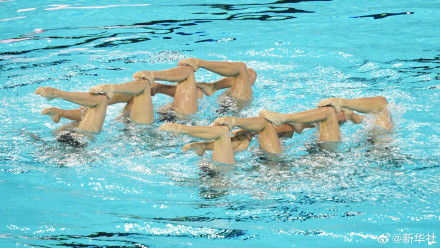 祝贺！中国队夺得花样游泳集体技术自选冠军