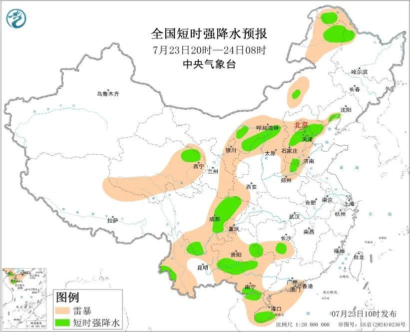 今天天津中到大雨！降雨时间——
