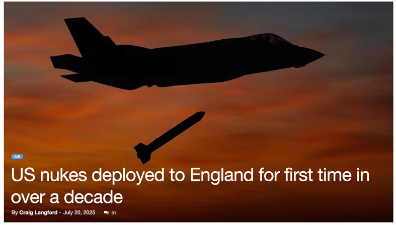 涉及核武器！美国17年来首次部署