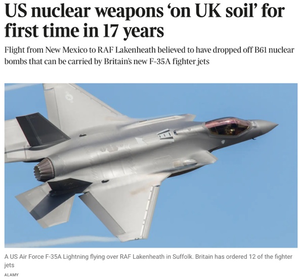 涉及核武器！美国17年来首次部署