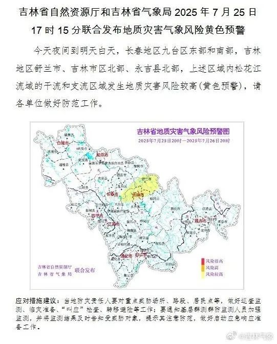 预警！大到暴雨！吉林省这些地方注意防范→