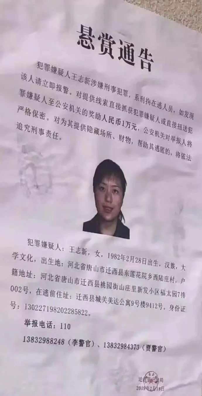 王志新(女,1982年生,2012年潜逃)被抓 王志新(女,1982年生,2012年潜逃)被抓