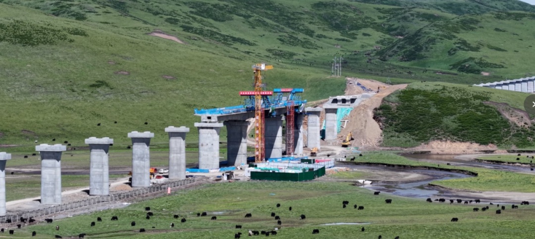 【四川交通】新建西宁至成都铁路，红原跨G213特大桥连续梁顺利合龙