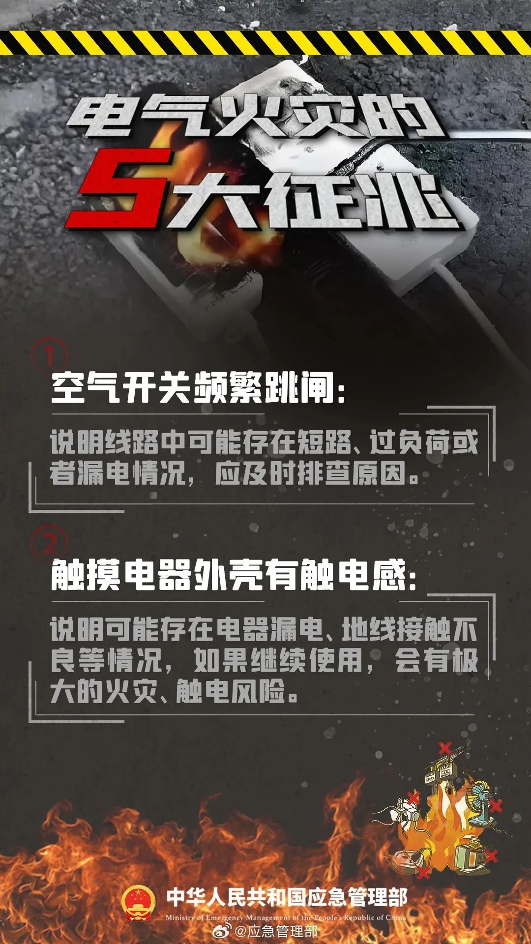 电气火灾的五大征兆