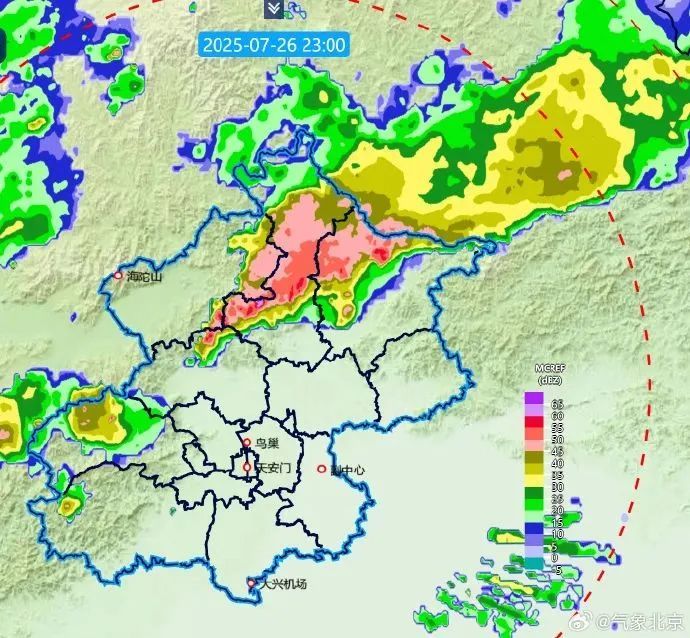 北京已有3区发布暴雨红色预警，洪水黄色预警中！