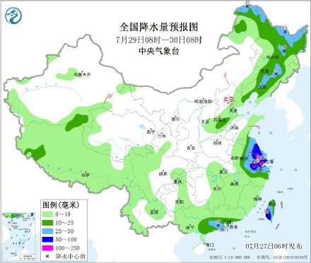 华北东北有强降雨 江南东部西南地区有分散性强降雨