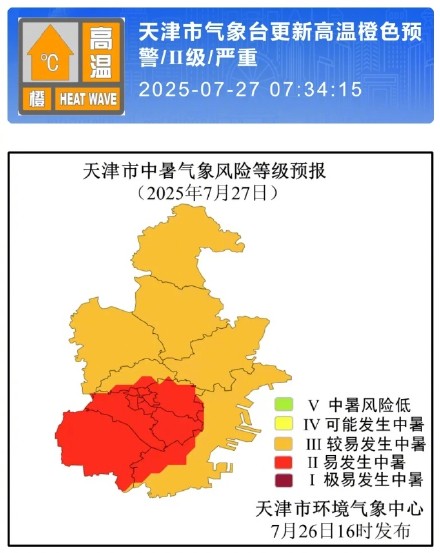 天津预警升级！