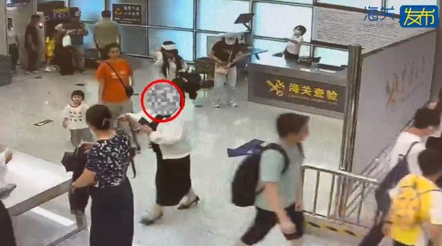 女子藏4条活蟒蛇进境，被海关查获