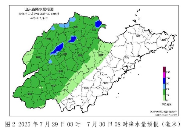 受台风“竹节草”外围影响，山东中东部地区将有较强降雨，黄海中部风雨明显！