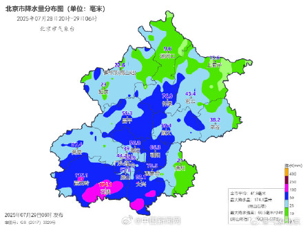 北京今天早晨至上午仍有中到大雨