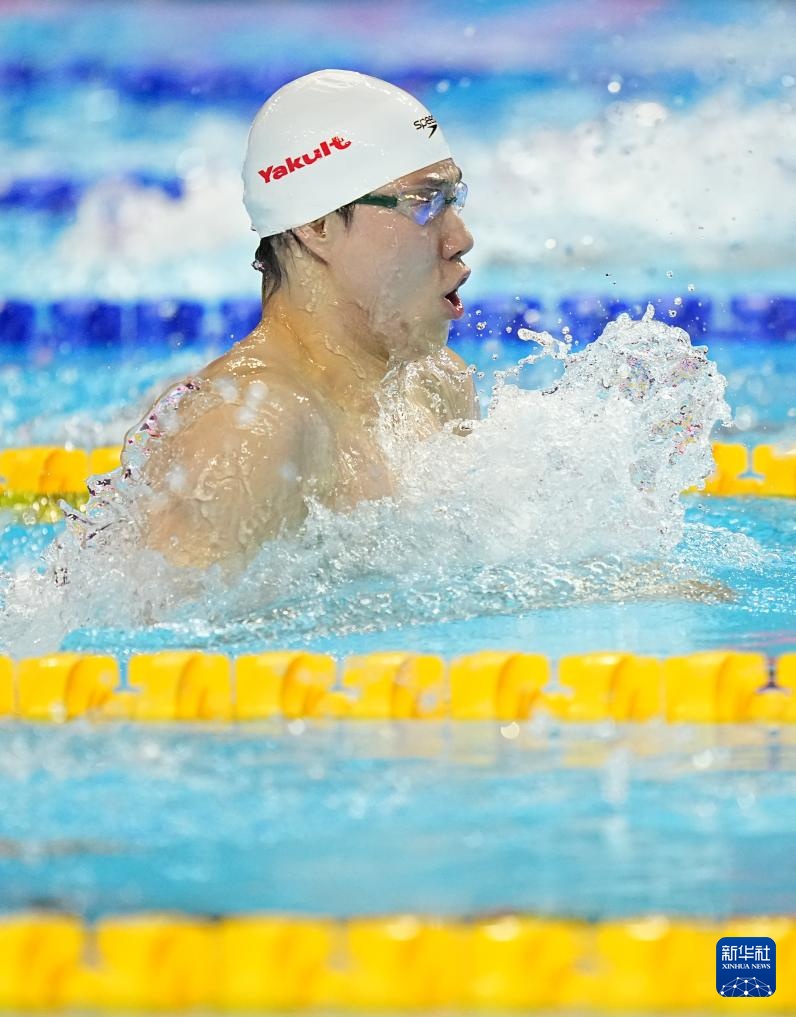 游泳世锦赛——男子100米蛙泳:覃海洋夺冠 游泳世锦赛——男子100米蛙泳:覃海洋夺冠