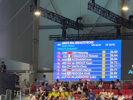 覃海洋晋级50米蛙决赛