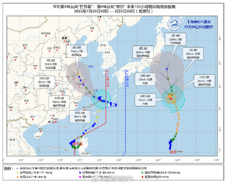 注意台风“竹节草”来袭，上海大风暴雨！