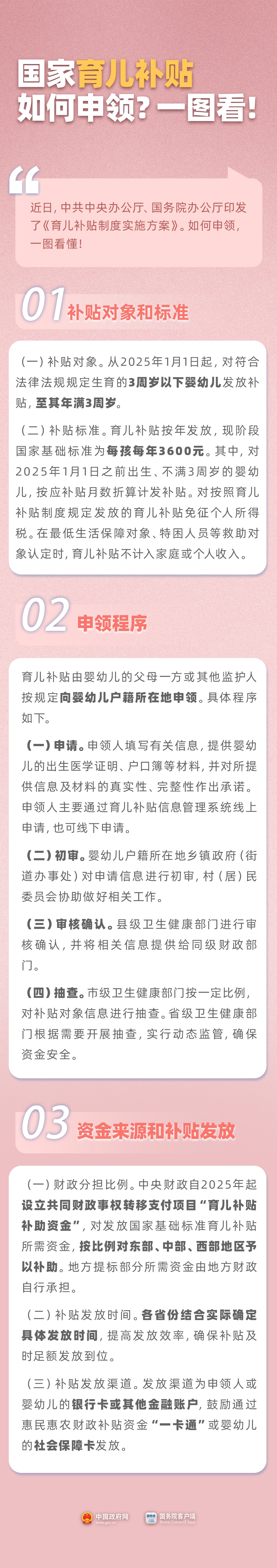 国家育儿补贴来了！这样申领→