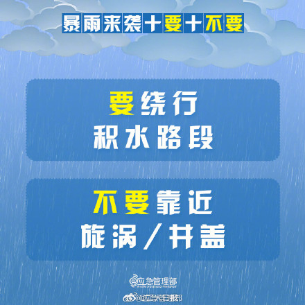 暴雨来袭，10要10不要！