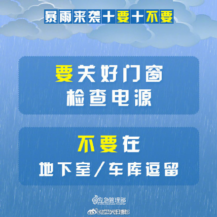 暴雨来袭，10要10不要！