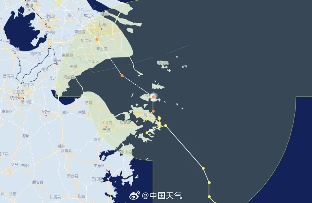 上海沿岸海啸黄色警报，解除！