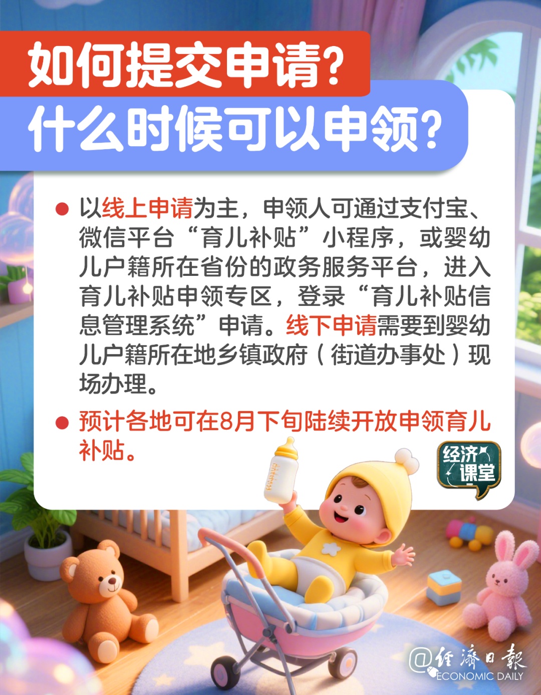 育儿补贴怎么领?官方解读 育儿补贴怎么领?官方解读