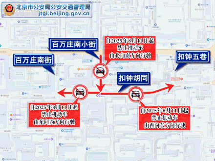 开车注意！8月11日起，北京西城区部分道路采取交通管理措施