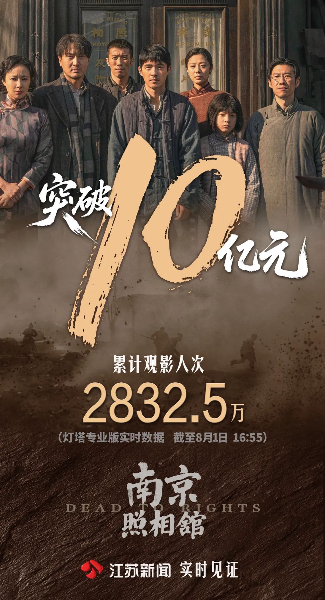 电影《南京照相馆》票房破10亿元！