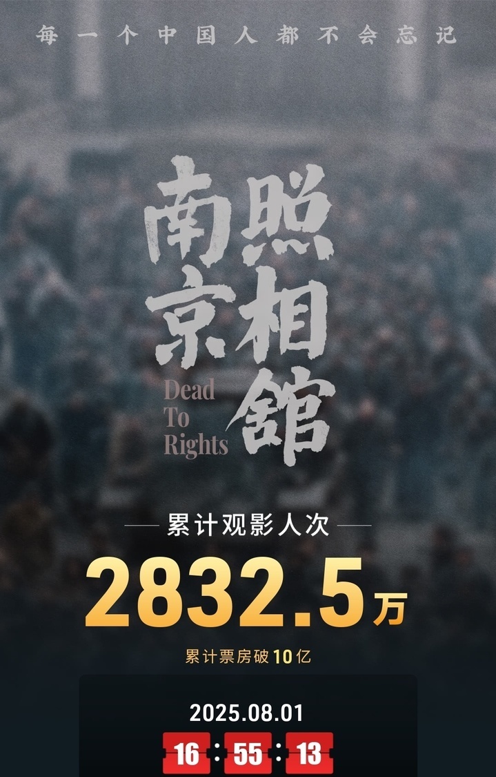 电影《南京照相馆》票房破10亿