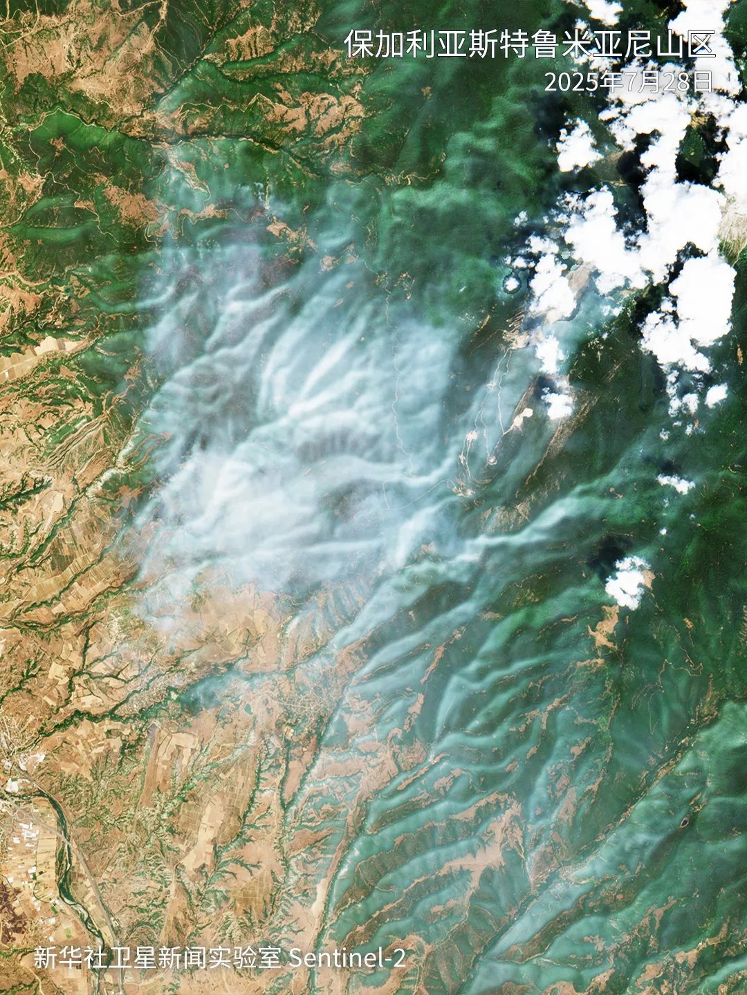 卫星图直击欧洲野火 卫星图直击欧洲野火