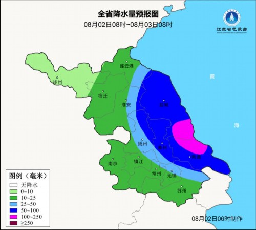 江苏发布暴雨预警！多地强降雨可达100毫米以上