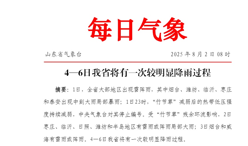 新一轮明显降雨即将抵达山东