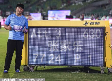 全国田径锦标赛 &nbsp;女子链球张家乐刷新世界青年纪录