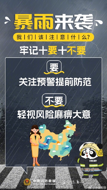 暴雨来袭牢记“十要十不要” 暴雨来袭牢记“十要十不要”