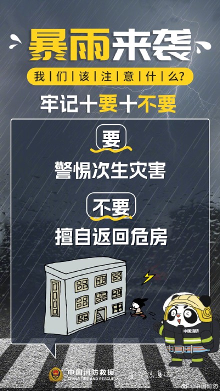 暴雨来袭牢记“十要十不要” 暴雨来袭牢记“十要十不要”