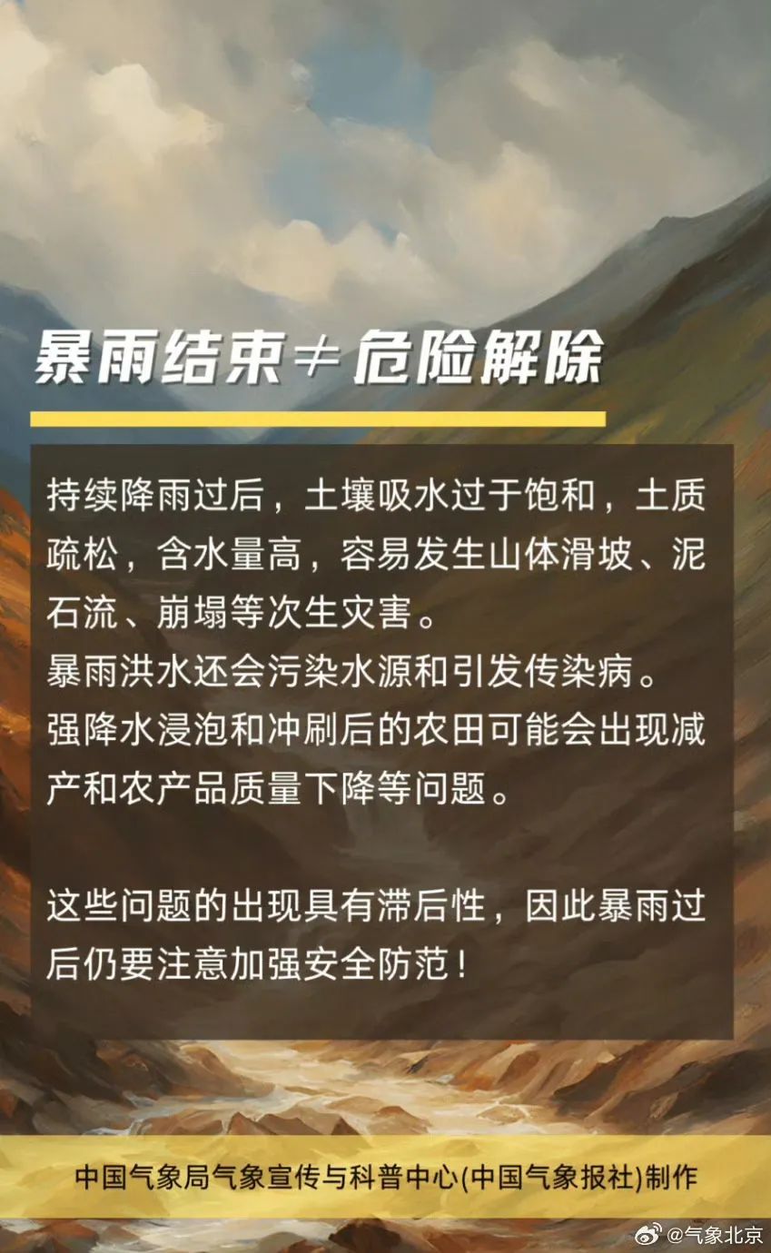 北京降级发布山洪灾害黄色预警！出行注意——