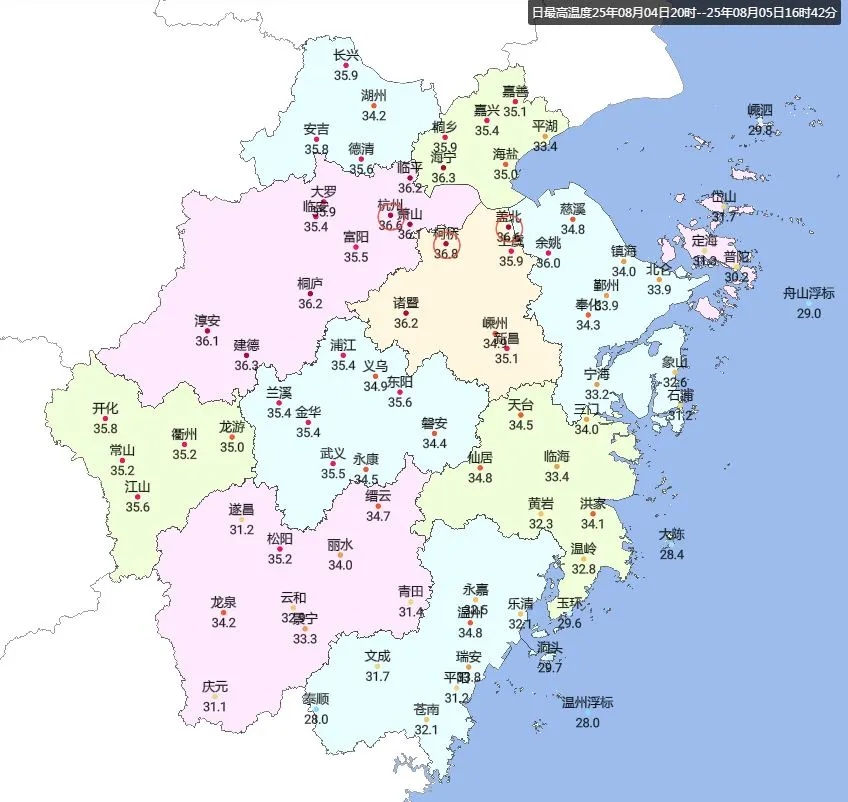 直冲38℃！浙江温度还要升，衢州、金华、丽水三地最热！大范围午后雷阵雨来了...