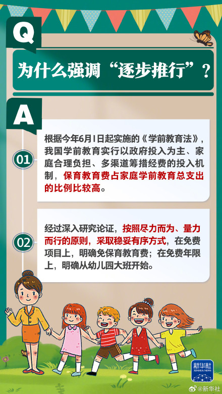 一组问答带你了解免费学前教育政策