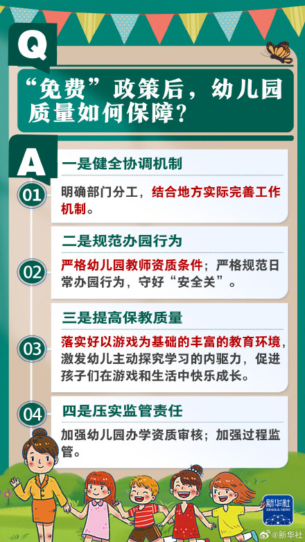 一组问答带你了解免费学前教育政策