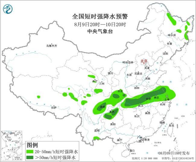 强对流天气预警：河南江苏湖北四川等部分地区有10级以上雷暴大风