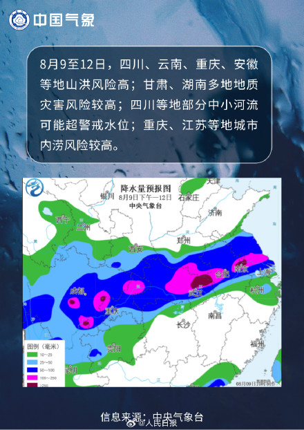 强降雨持续，川渝鄂豫苏皖甘防灾要点