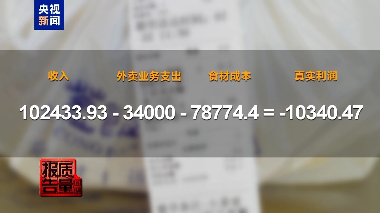 每周质量报告丨外卖大战“裹挟”商家：月入16万 一算账还亏1万