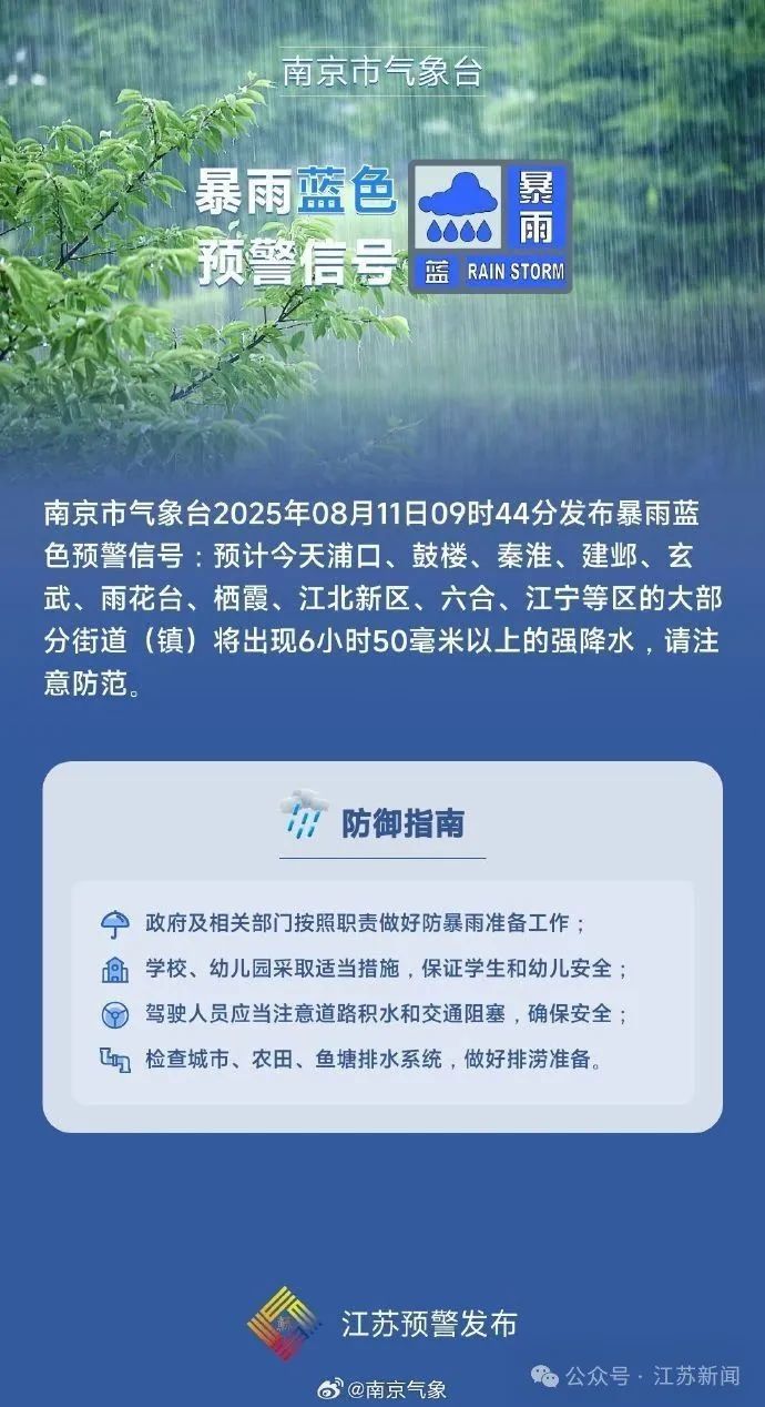 大暴雨！江苏一地下雨下进全国前10！
