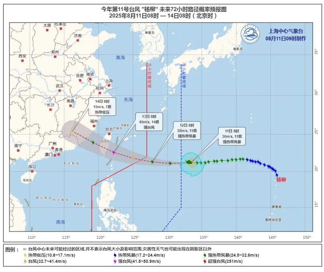 上海天气将转折：下班时段，局地或有大到暴雨！台风“杨柳”路径基本确定