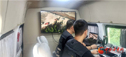 兰州公安“鹰眼”巡航榆中山洪灾区 守护“生命通道”保畅通